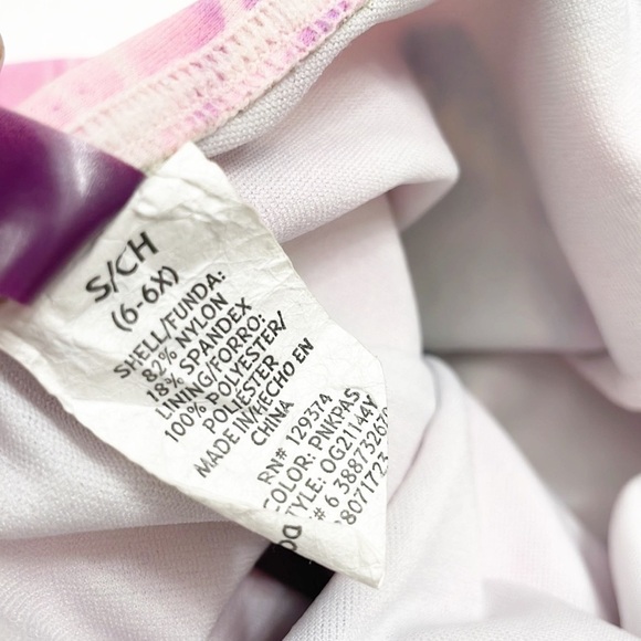 OP girls tropical flower print one piece swimsuit - Picture 4 of 5